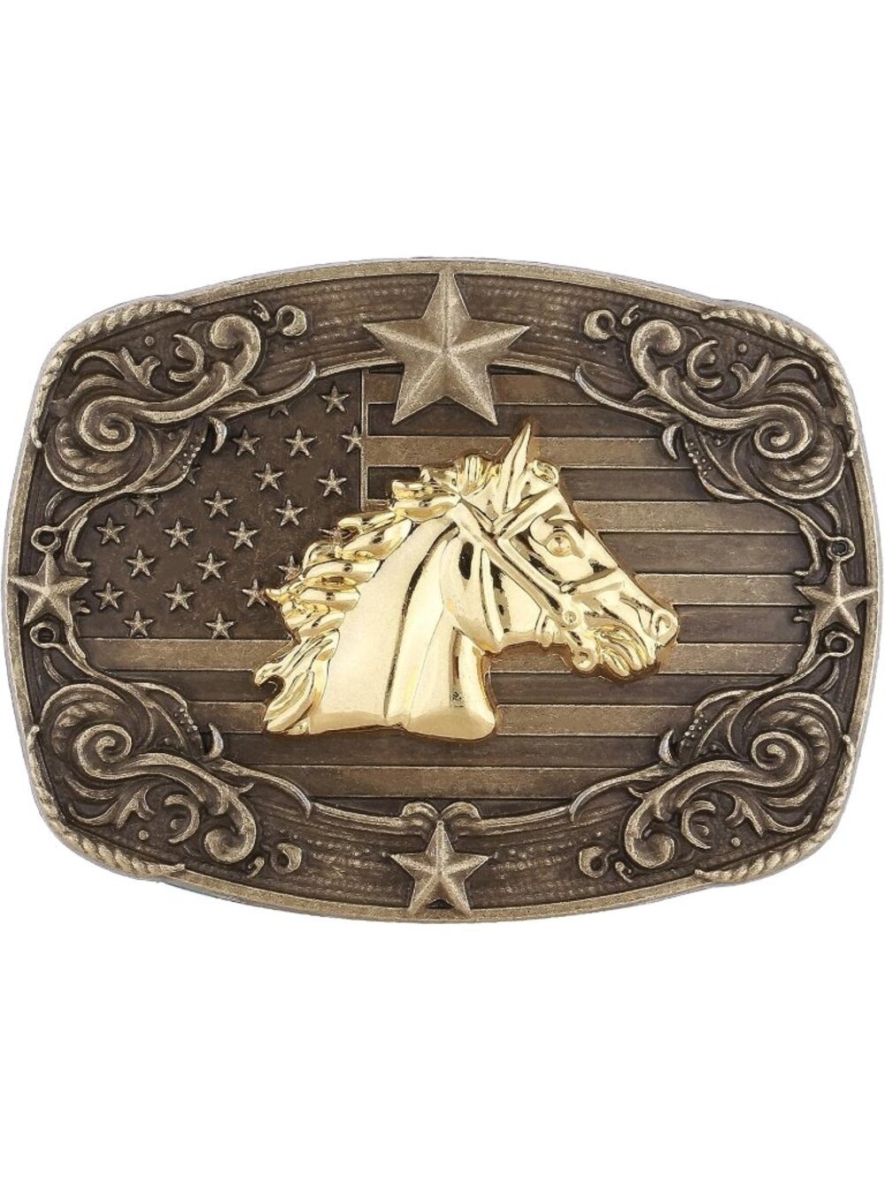 Women Flag-horse Western Buckle American Eagle Horse Belt